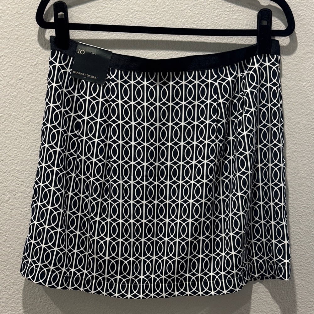 🖤🤍 NWT Banana Republic Geometric Black & White Women's Skirt – SZ 10 🤍🖤 - Picture 4 of 5